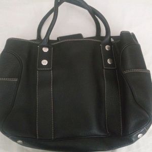 Michael Kors Black Leather Tote Bag